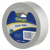 Sellotape 1346S Cloth Tape Silver 48mmx45m - Cafe Supply