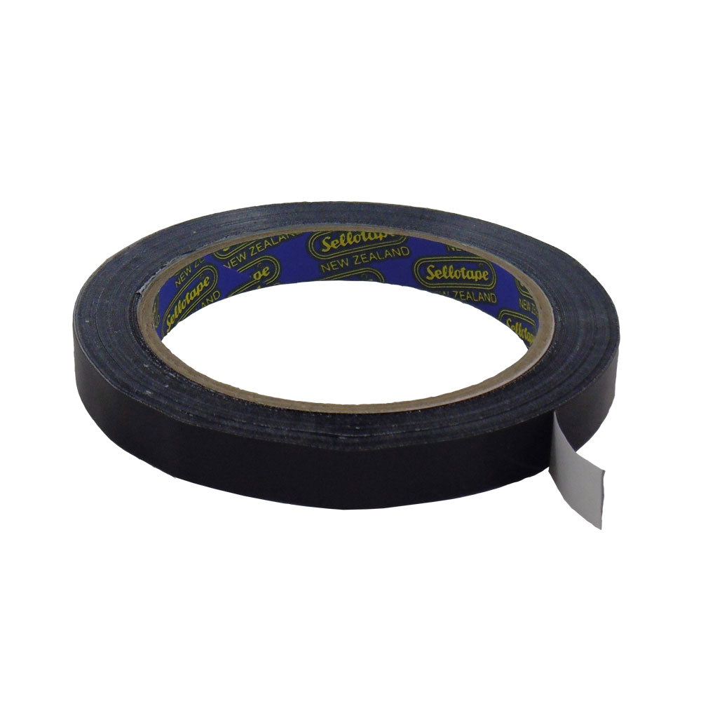 Sellotape 1519 Vinyl Black 12mmx66m - Cafe Supply