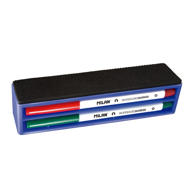 Milan Magnetic Whiteboard Eraser with Markers - Cafe Supply