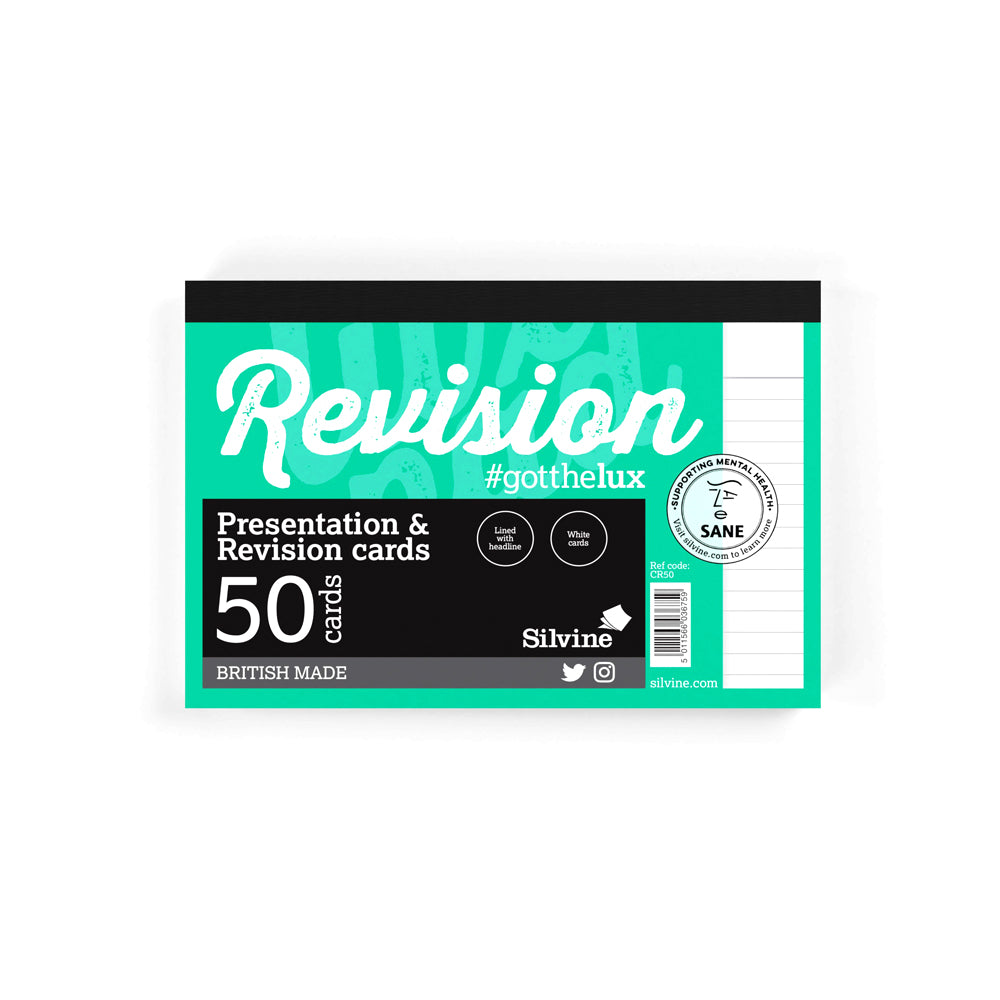 Luxpad Revision and Presentation Card Pad Ruled 6x4 White - Cafe Supply