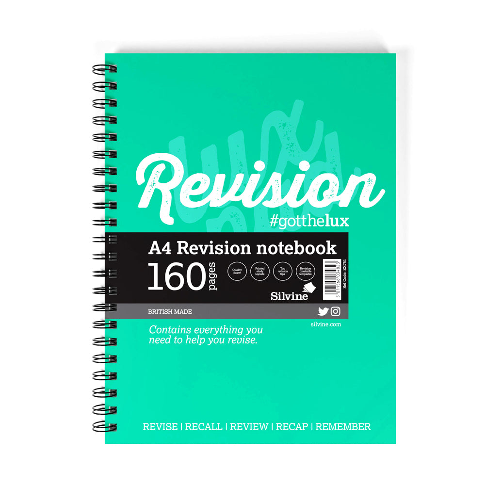 Luxpad Revision Notebook A4 160 Pages Wiro Bound - Cafe Supply