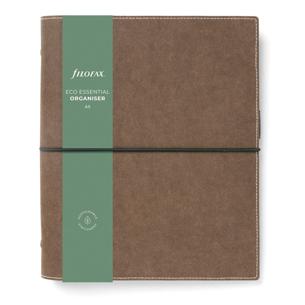 Filofax Eco Essential A5 Organiser Dark Walnut - Cafe Supply