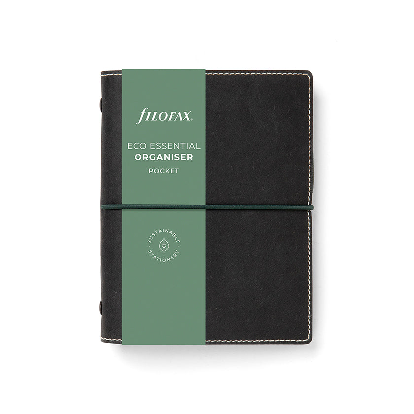 Filofax Eco Essential Pocket Organiser Ebony - Cafe Supply