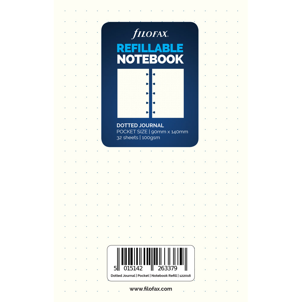 Filofax Notebook Pocket Notes Dotted Refill - Cafe Supply