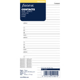 Filofax Personal Contacts Refill - Cafe Supply