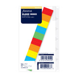 Filofax Personal Blank Index with Multi Coloured Labels Refill - Cafe Supply