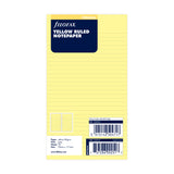 Filofax Personal Yellow Lined Notepaper Refill 30 Sheets - Cafe Supply