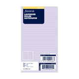 Filofax Personal Lavender Lined Notepaper Refill - Cafe Supply