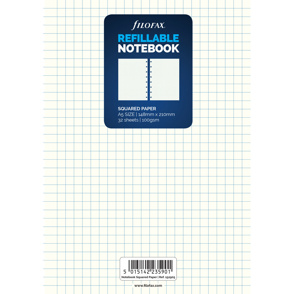 Filofax Notebook A5 Notes Square Refill - Cafe Supply