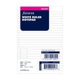 Filofax Pocket White Lined Notepad Refill 40 Sheets - Cafe Supply