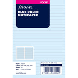 Filofax Pocket Blue Lined Notepaper Refill - Cafe Supply