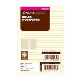 Filofax Pocket Cream Lined Notepaper Refill - Cafe Supply