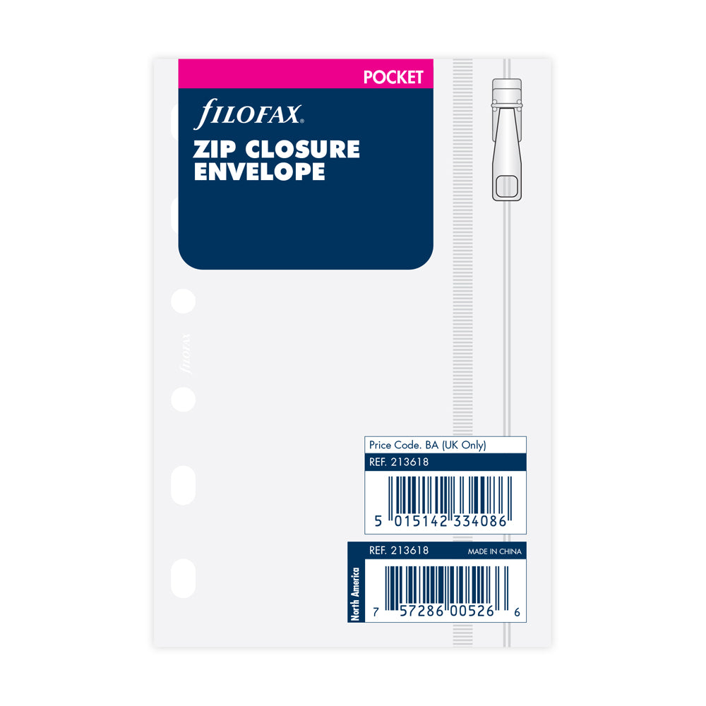 Filofax Pocket Zip Lock Envelope - Cafe Supply