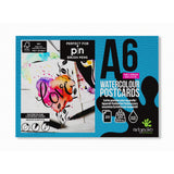 Artgecko Pro Watercolour Postcards A6 20 Sheets 300gsm White Paper - Cafe Supply