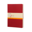 Moleskine Cahier Journals XL Cranberry Red Ruled Pack 3 - Cafe Supply