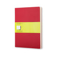 Moleskine Cahier Journals XL Cranberry Red Plain Pack 3 - Cafe Supply