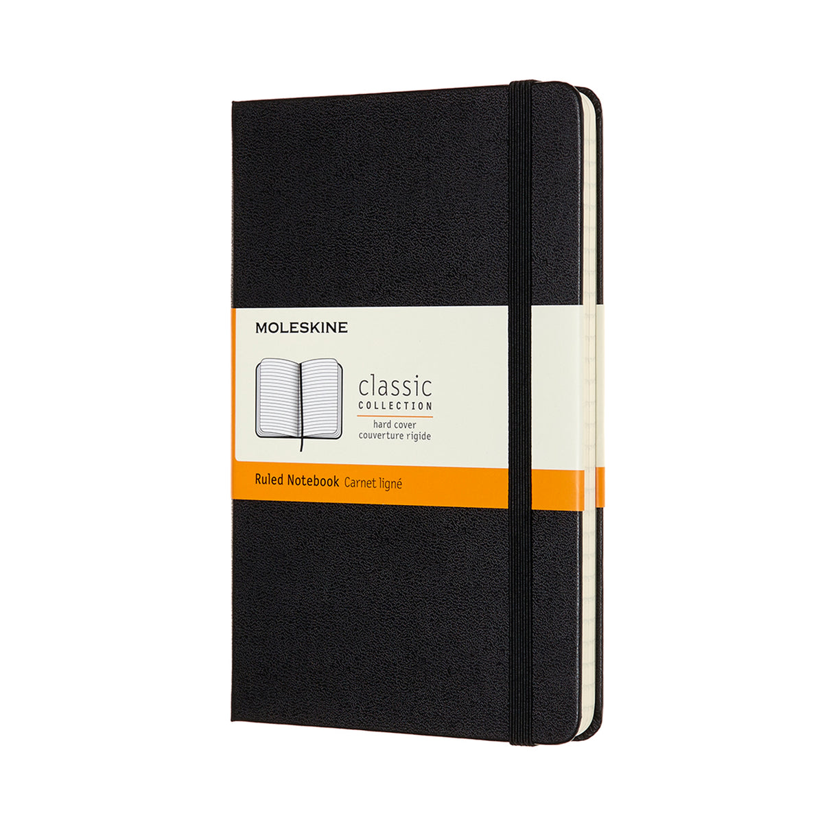 Moleskine Notebook Medium Ruled Black Hard - Cafe Supply