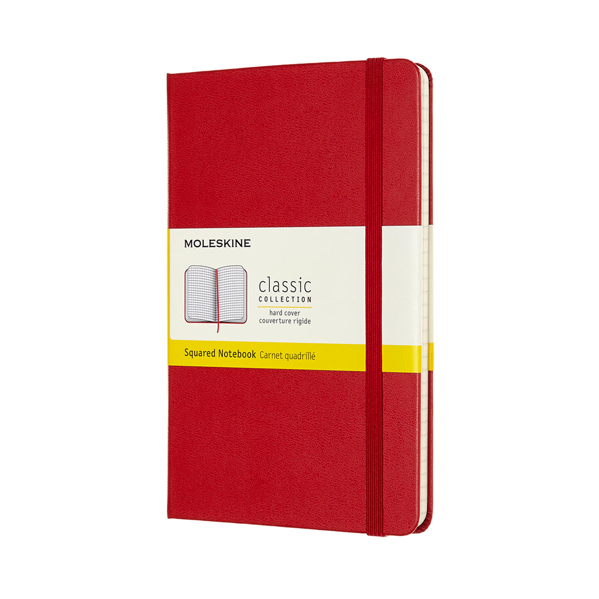 Moleskine Notebook Medium Square Scarlet Red Hard - Cafe Supply