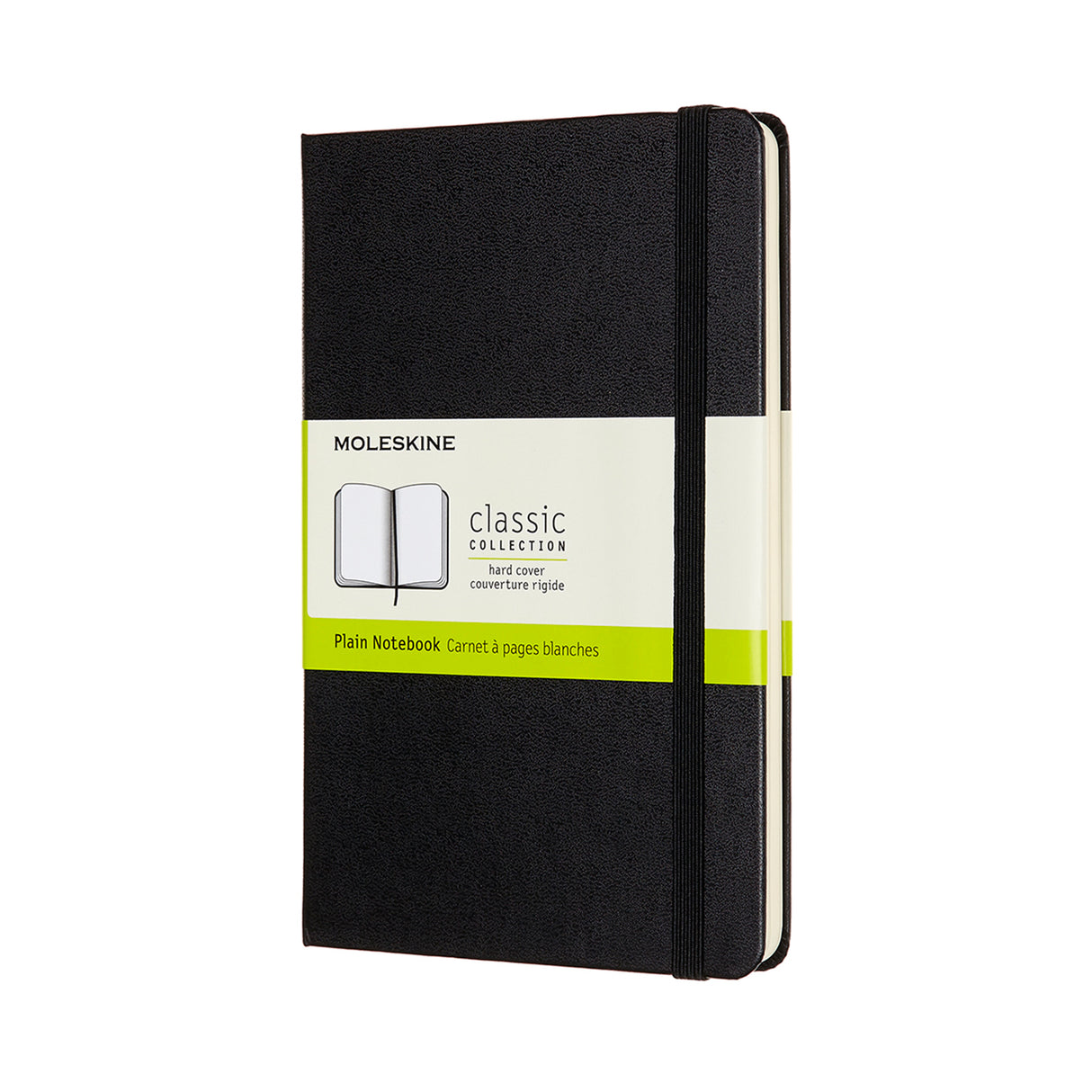 Moleskine Notebook Medium Black Hard Cover Plain - Cafe Supply