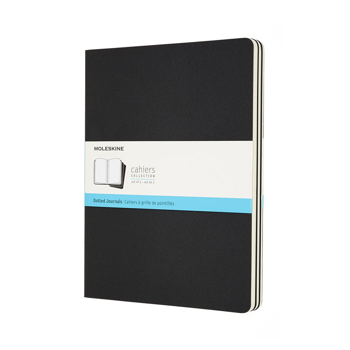 Moleskine Cahier Journal XL Dot Black Pack 3 - Cafe Supply