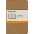 Moleskine Cahier Journals Pocket Kraft Brown Ruled Pack 3 - Cafe Supply