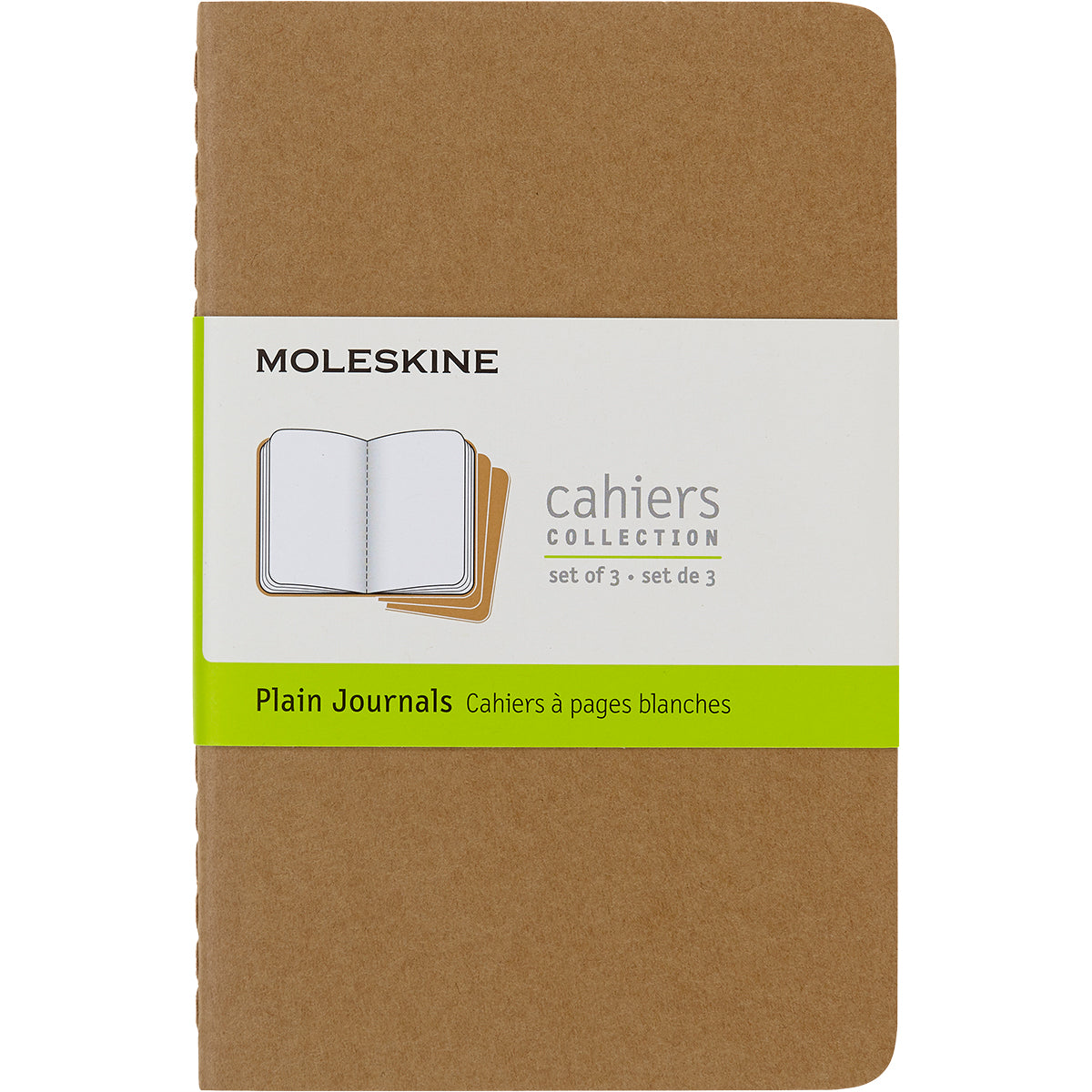 Moleskine Cahier Journals Pocket Kraft Brown Plain Pack 3 - Cafe Supply