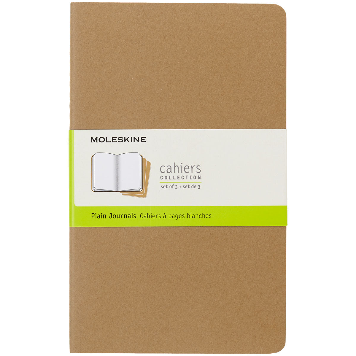 Moleskine Cahier Journals Large Kraft Brown Plain Pack 3 - Cafe Supply