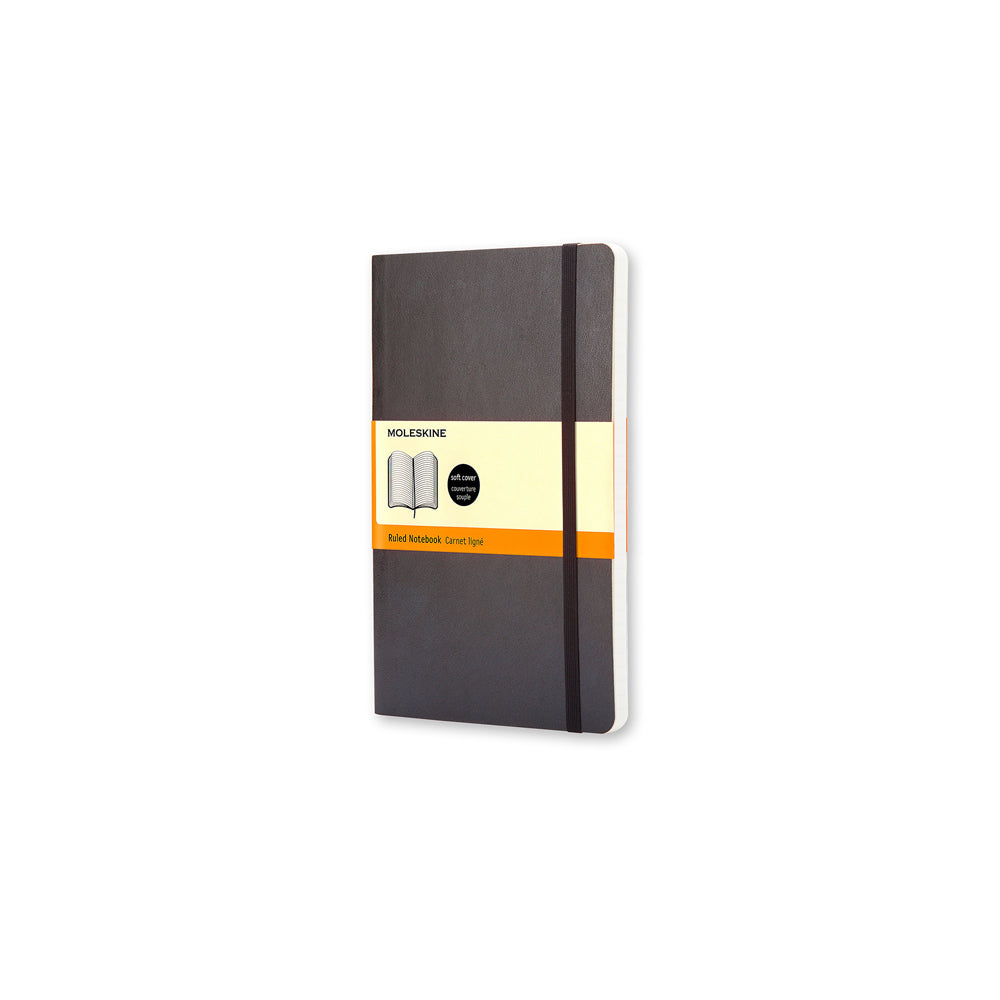 Moleskine Notebook Large Ruled Black Soft - Cafe Supply