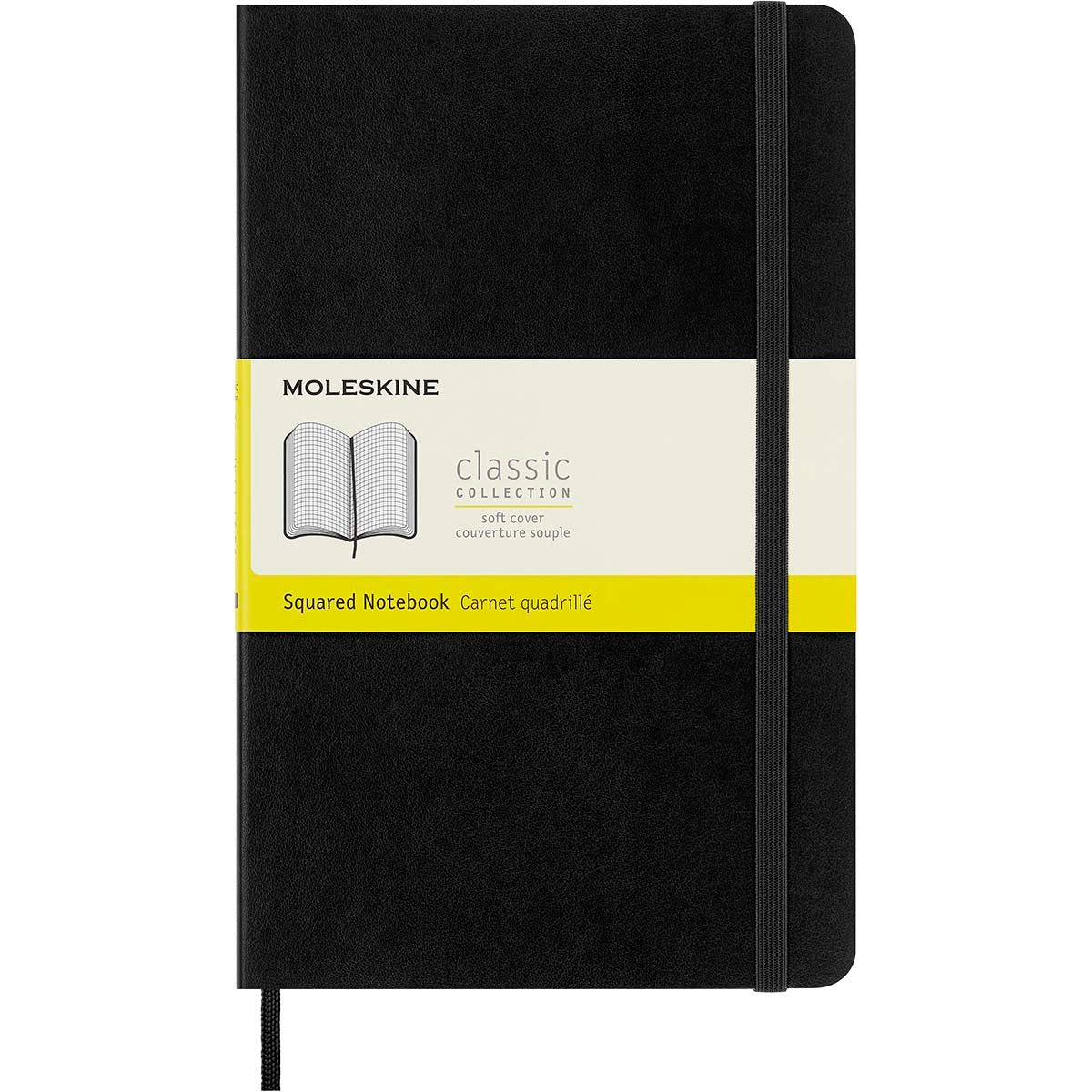 Moleskine Notebook Large Black Soft Cover Square - Cafe Supply