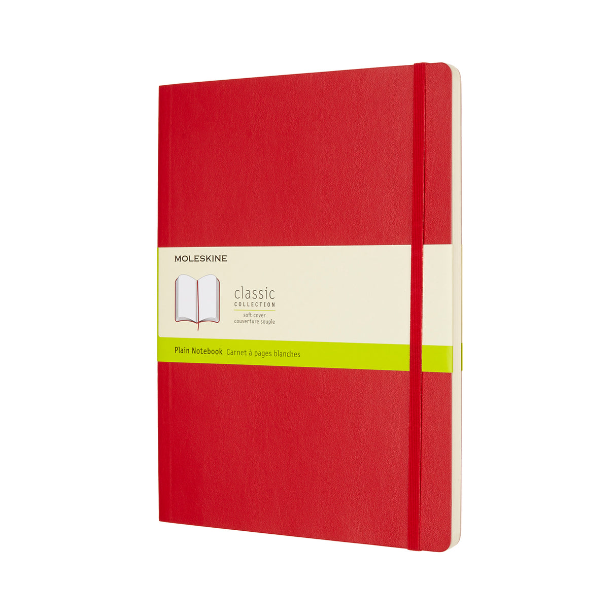 Moleskine Notebook XL Scarlet Red Soft Cover Plain - Cafe Supply