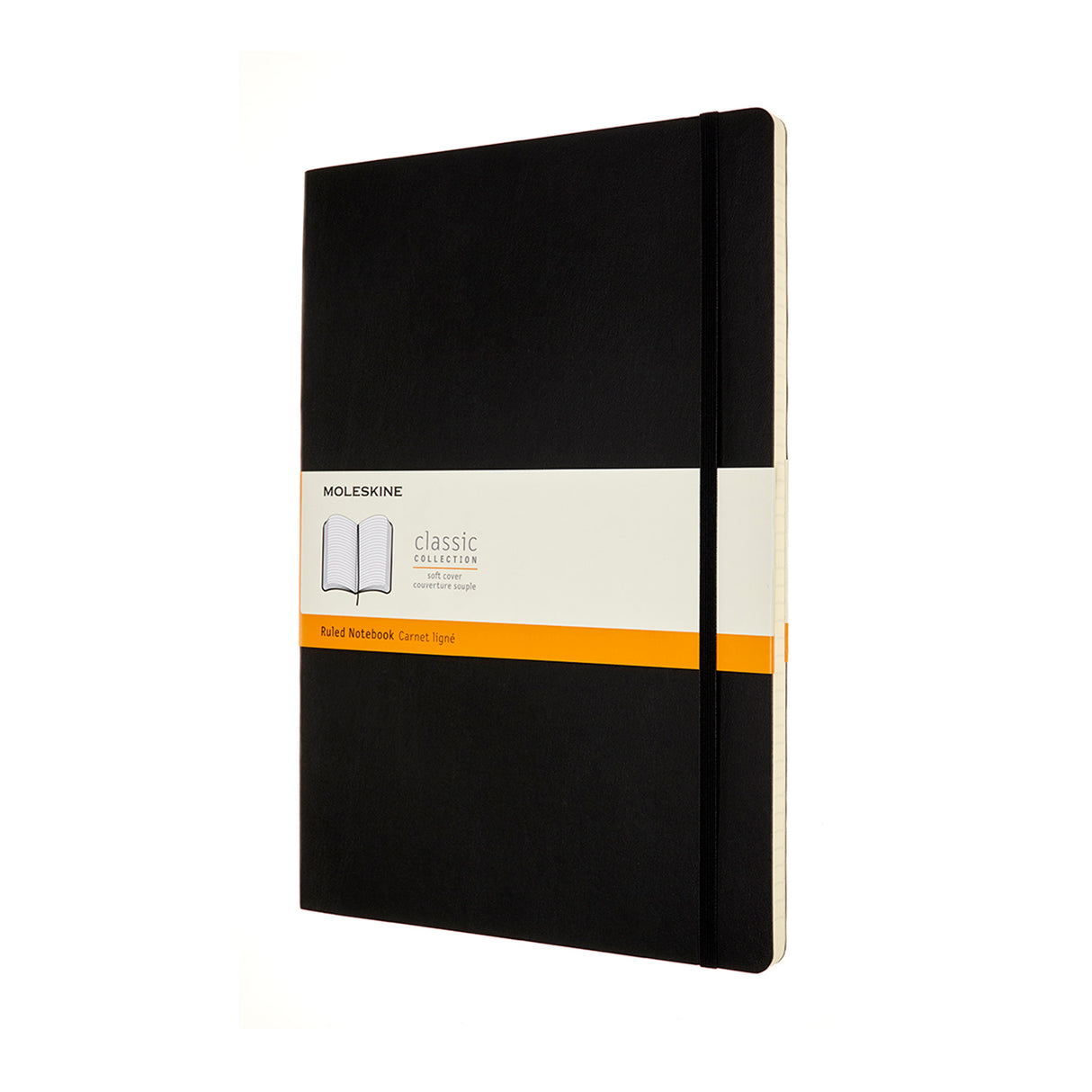 Moleskine Notebook Black A4 Ruled Soft Cover - Cafe Supply