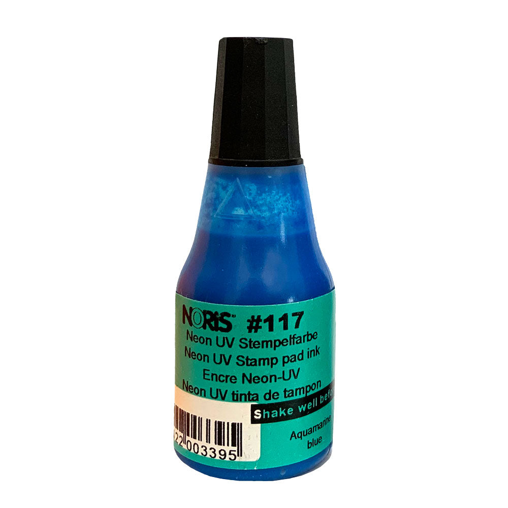 Noris #117 UV Ink 25ml Neon Aquamarine Blue - Cafe Supply