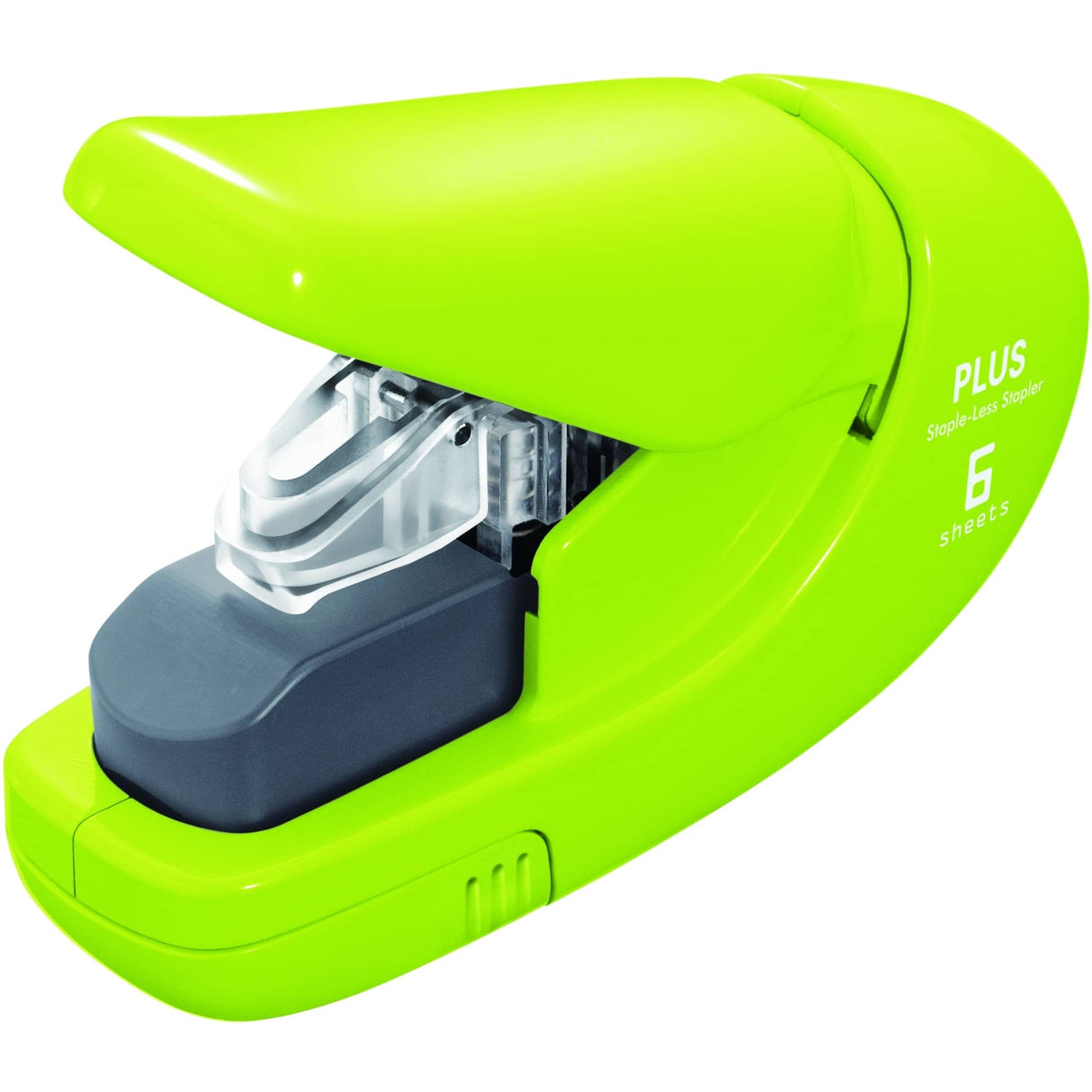 Plus Stapleless Stapler Green - Cafe Supply