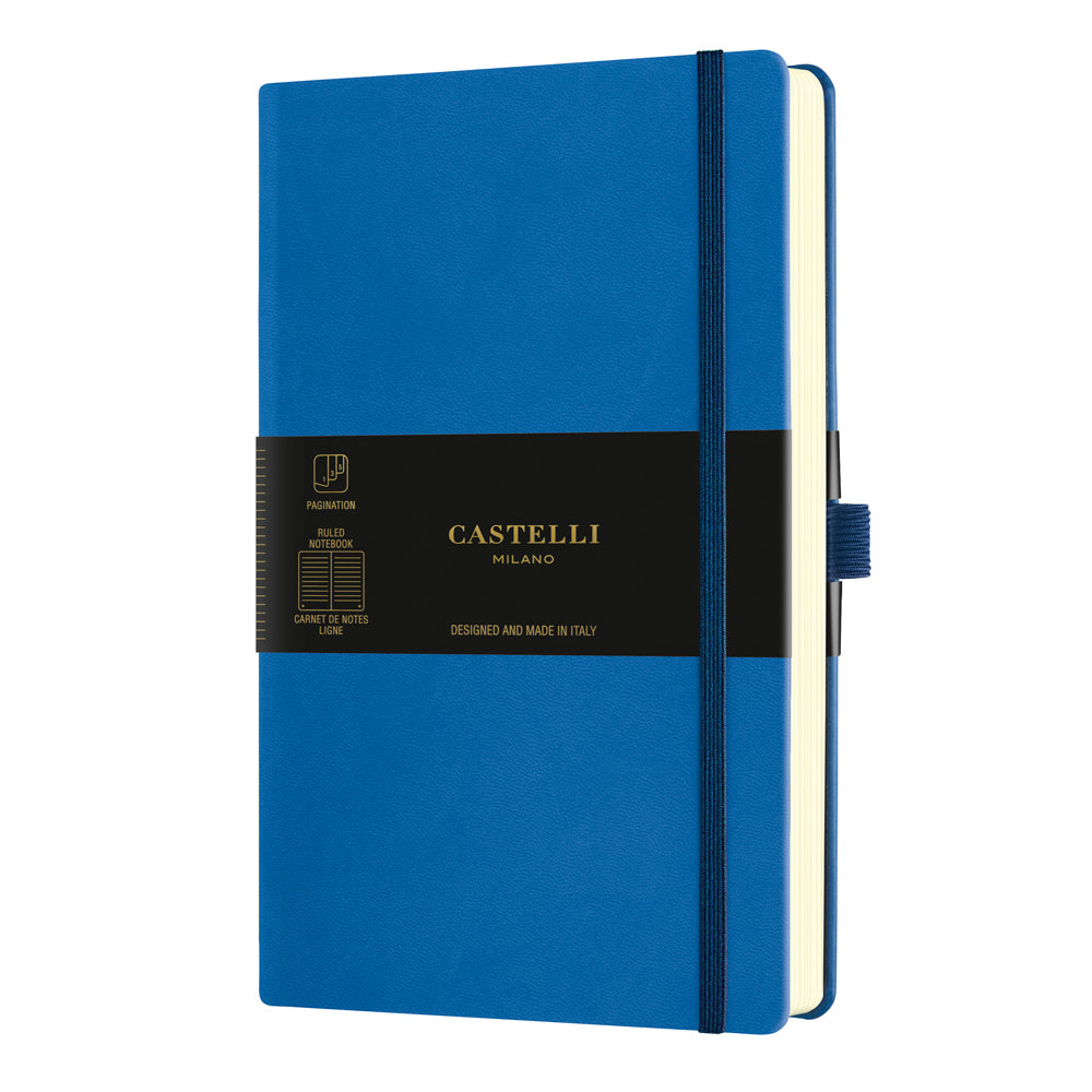 Castelli Notebook Aquarella A5 Ruled Blue Sea - Cafe Supply