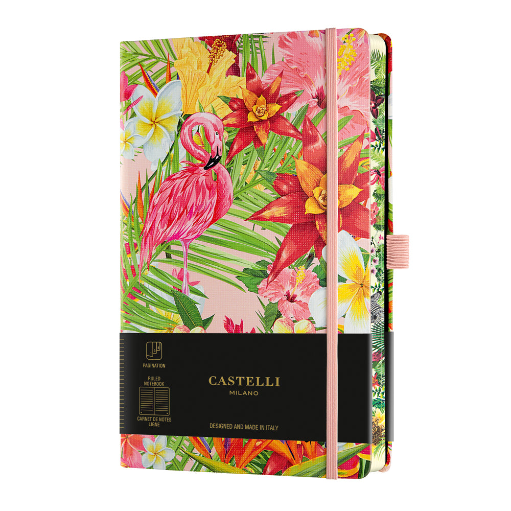 Castelli Notebook Eden A5 Ruled Flamingo - Cafe Supply