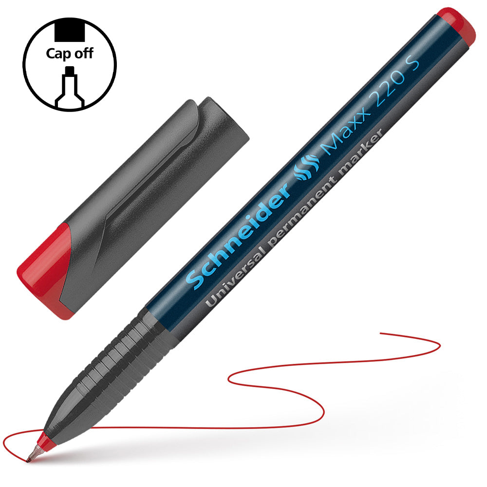 Schneider Permanent Marker Maxx Superfine 220 Red - Cafe Supply