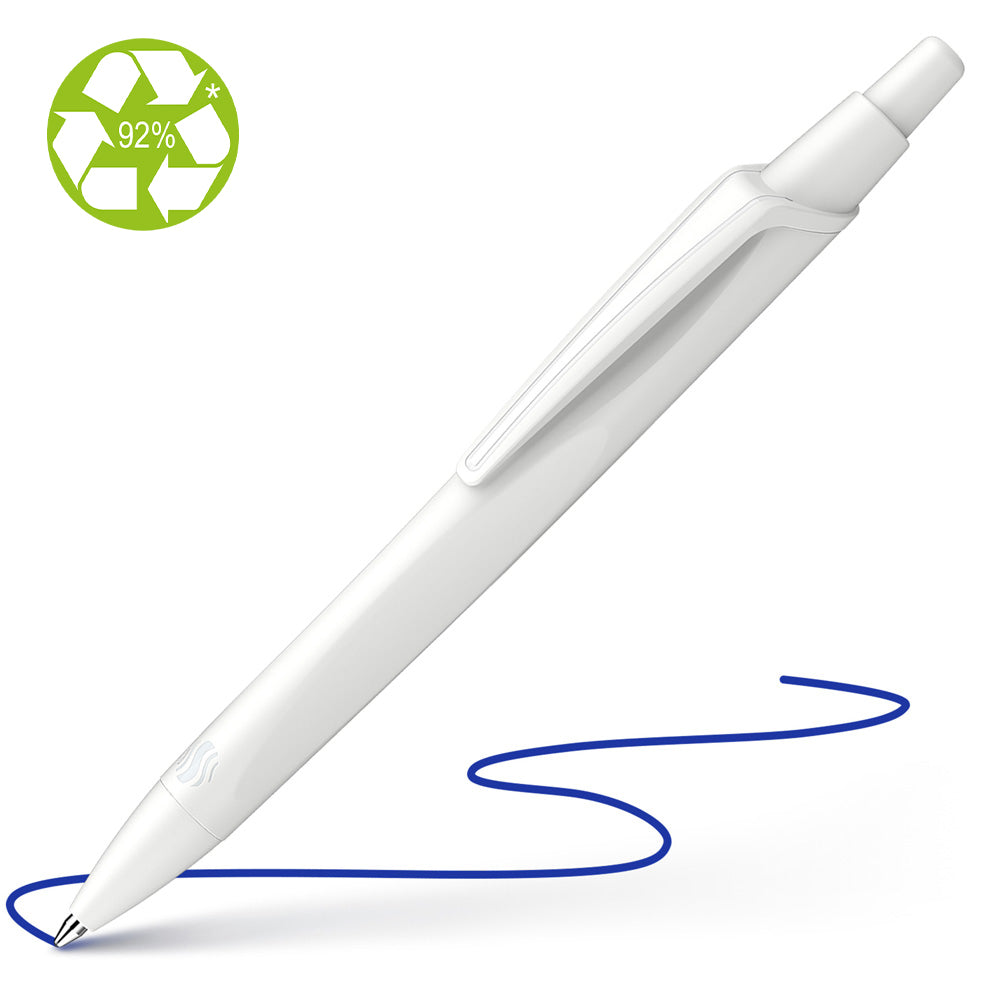 Schneider Ballpoint Pen Reco Medium Blue Ink Dark White Barrel - Cafe Supply