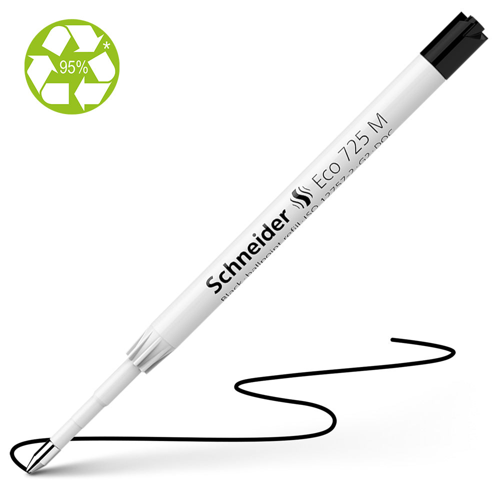 Schneider Pen Refill Ballpoint 725 Medium Black 1 piece - Cafe Supply