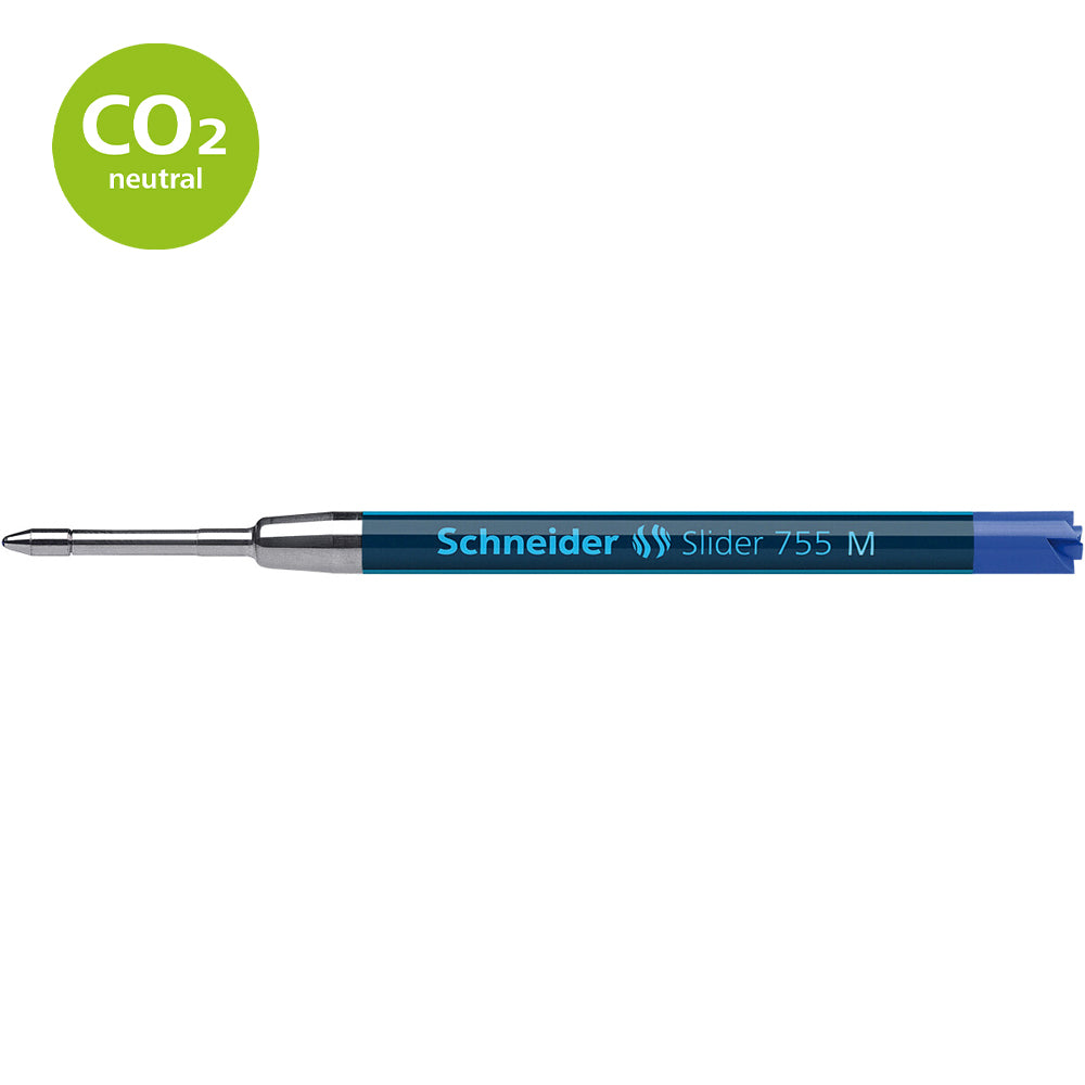 Schneider Pen Refill Ballpoint 755 Medium Blue 1 piece (Fits Parker) - Cafe Supply