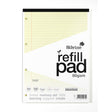 Silvine Tinted Refill Pad A4 8mm Lined with Margin 100 Pages Cream - Cafe Supply