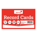 Silvine Record Cards 5x3 Plain - Cafe Supply