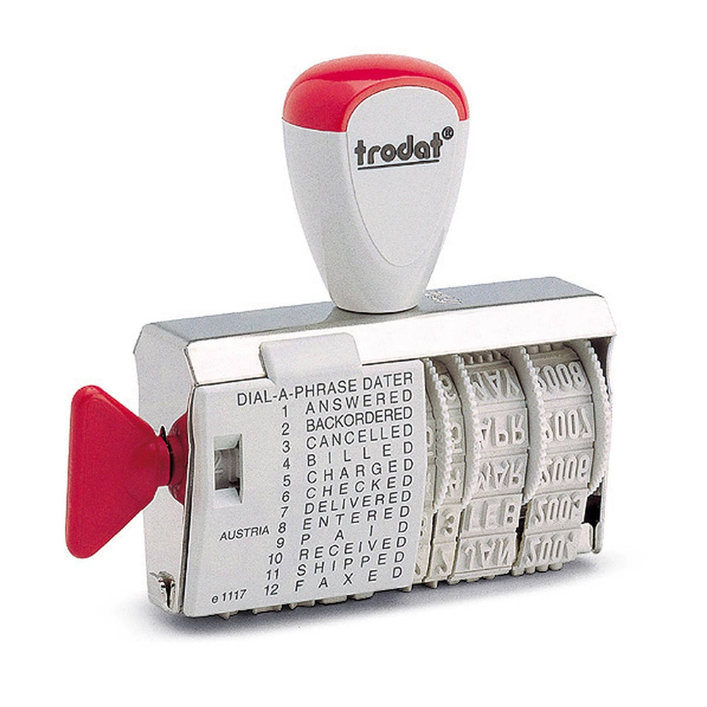 Trodat Classic Dater 1117/L Dial-A-Phrase - Cafe Supply