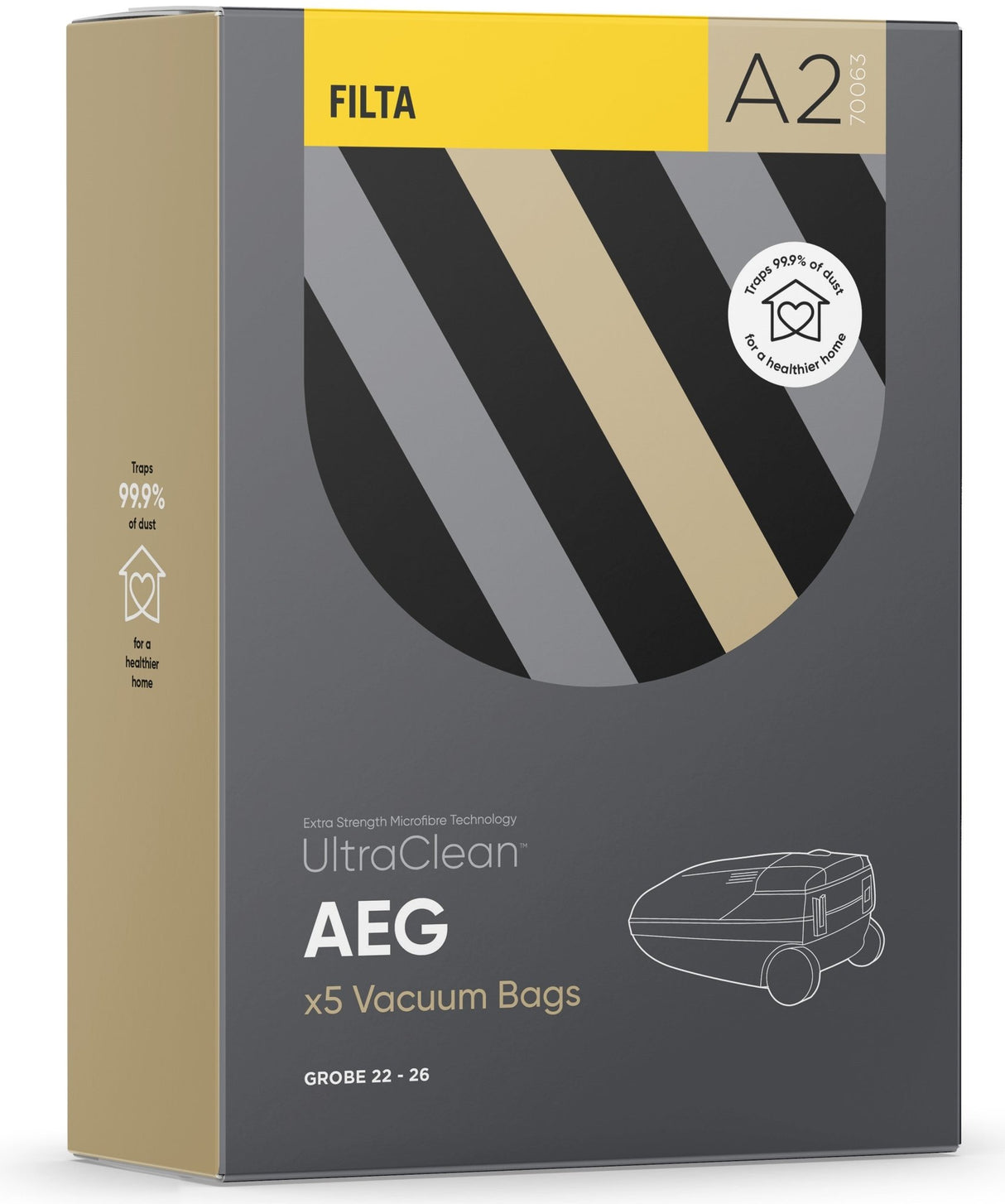 A2 - ULTRACLEAN AEG GROBE 22-26 SMS MULTI LAYERED VACUUM BAGS 5 PACK - Cafe Supply