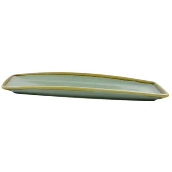 Aqua Green Rectr Platter 370X140X32Mm - Cafe Supply