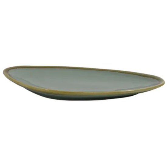 Aqua Green Triangular Narrow Plate 250Mm - Cafe Supply