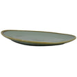 Aqua Green Triangular Narrow Plate 350Mm - Cafe Supply