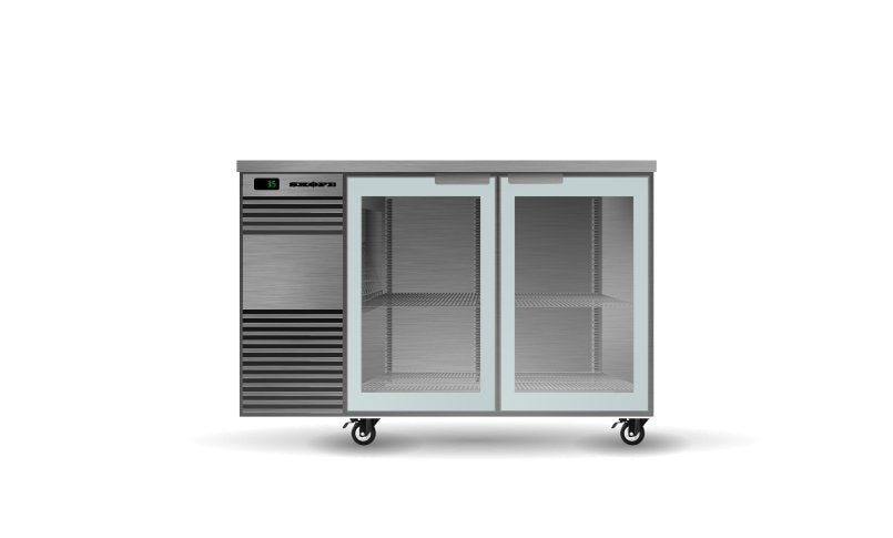 BackBar 2 Glass Swing Door Fridge - Cafe Supply