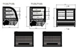 COUNTERTOP ROUND CASE SHOWCASE 700 MM FRIDGE TY110L - Cafe Supply