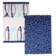 Dexam Fish Set Of 2 Teatowels Marine Blue - Cafe Supply