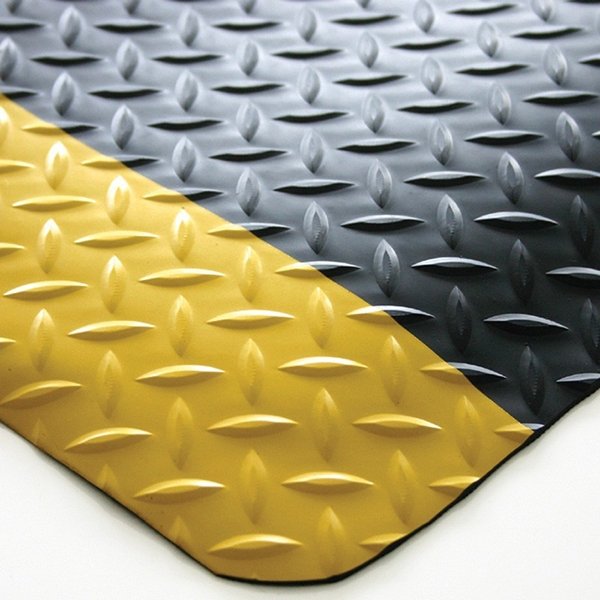 DIAMOND PLATE - 1500mm X 900mm - Black/Yellow - Cafe Supply